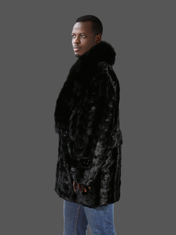 Black Mink Coat for Men – Look Sophisticate & Experience Ultimate Comfort - Image 2