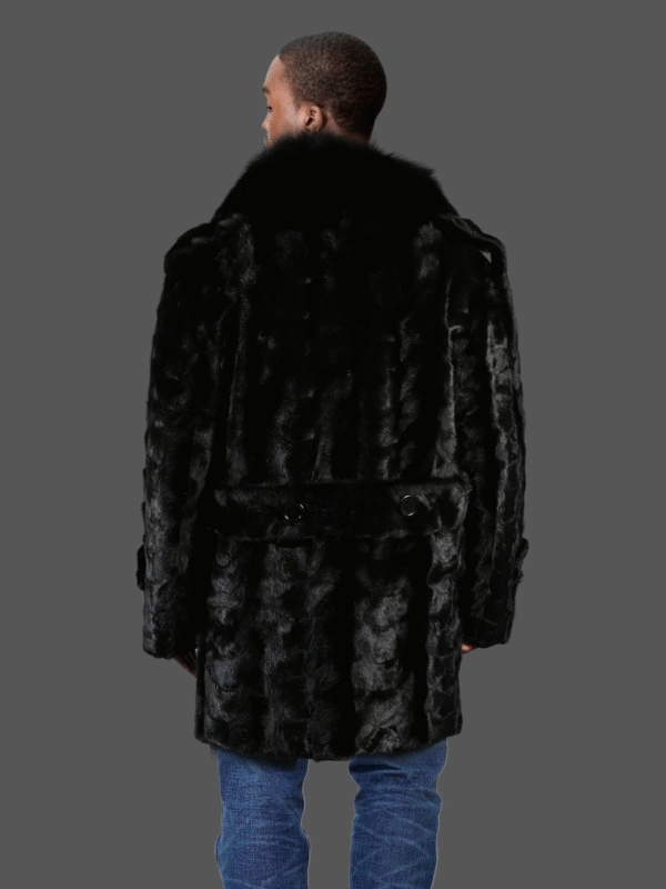 Black Mink Coat for Men – Look Sophisticate & Experience Ultimate Comfort - Image 3