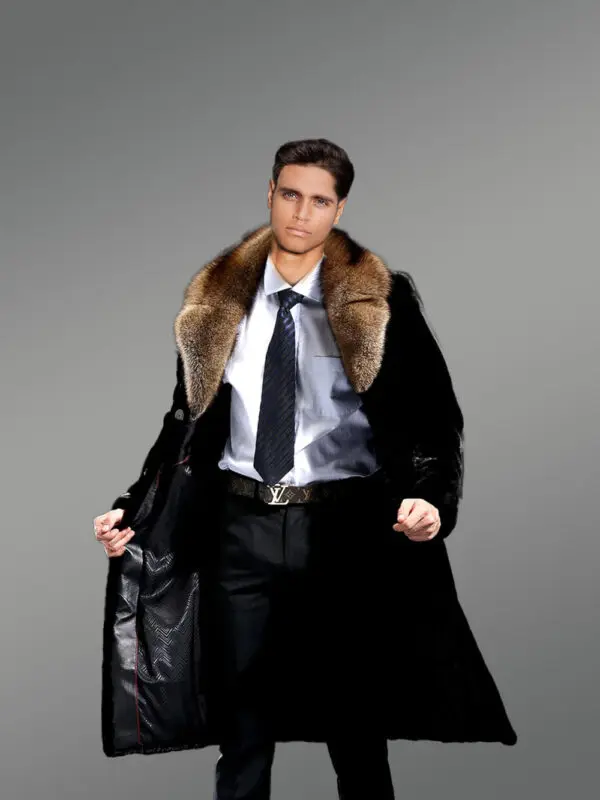 Full Skin Mink Fur Coat for Men - Image 2