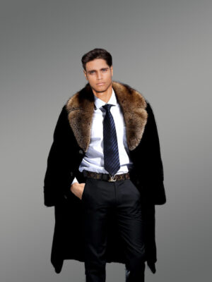 Full Skin Mink Fur Coat for Men