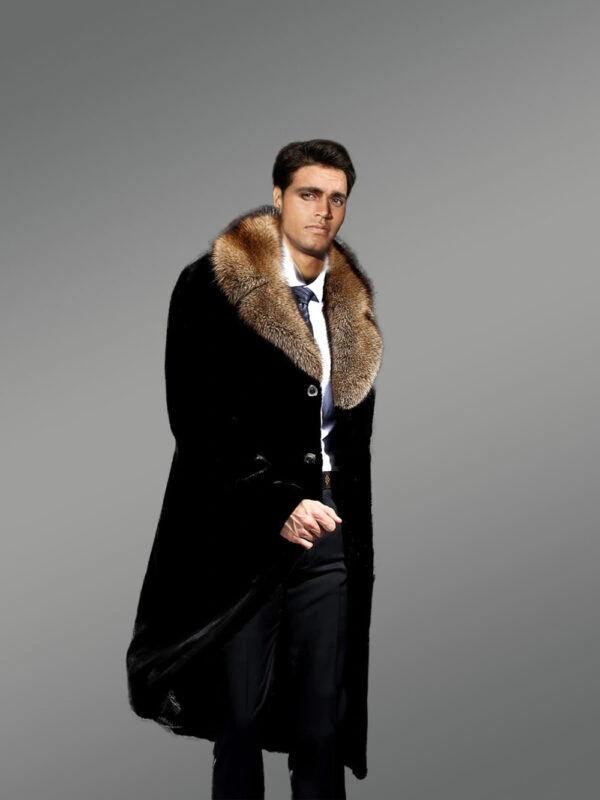 Full Skin Mink Fur Coat for Men - Image 8