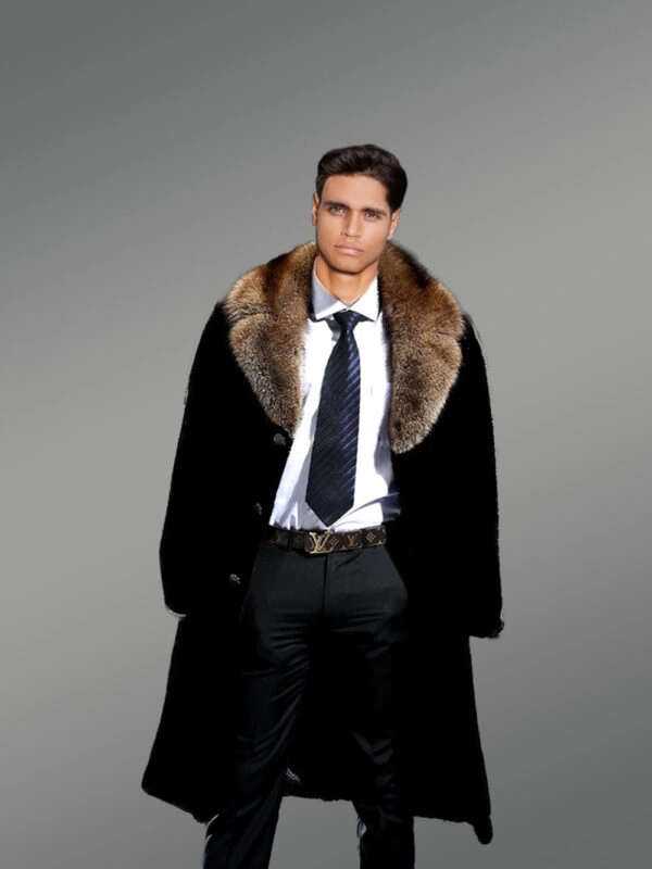 Full Skin Mink Fur Coat for Men - Image 9