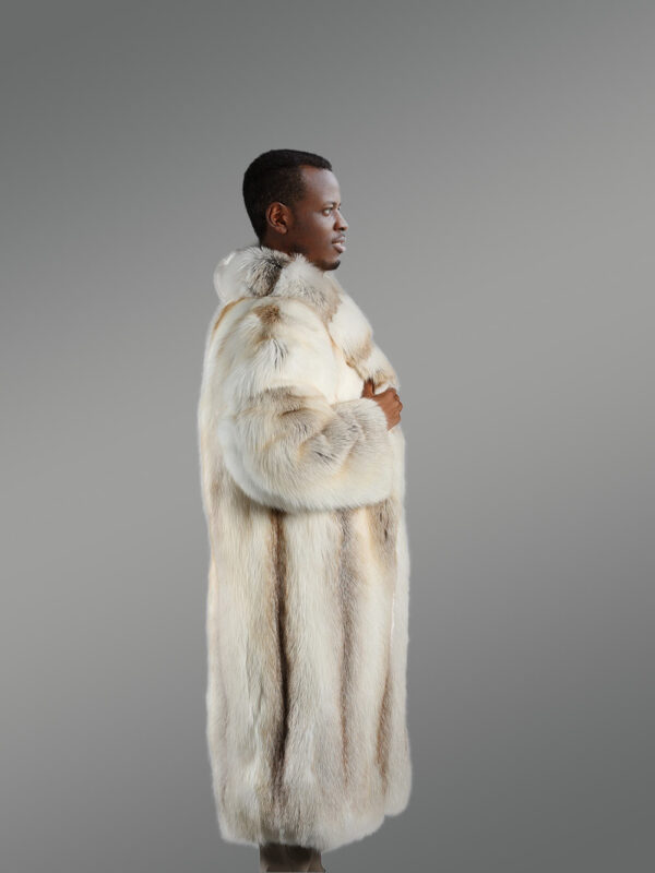 Golden Isle Trench Coat- A Swanky Natural Fox Fur Outerwear - Image 2