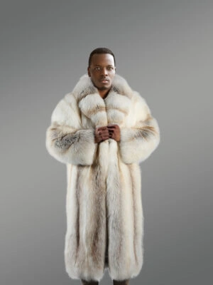 Golden Isle Trench Coat- A Swanky Natural Fox Fur Outerwear