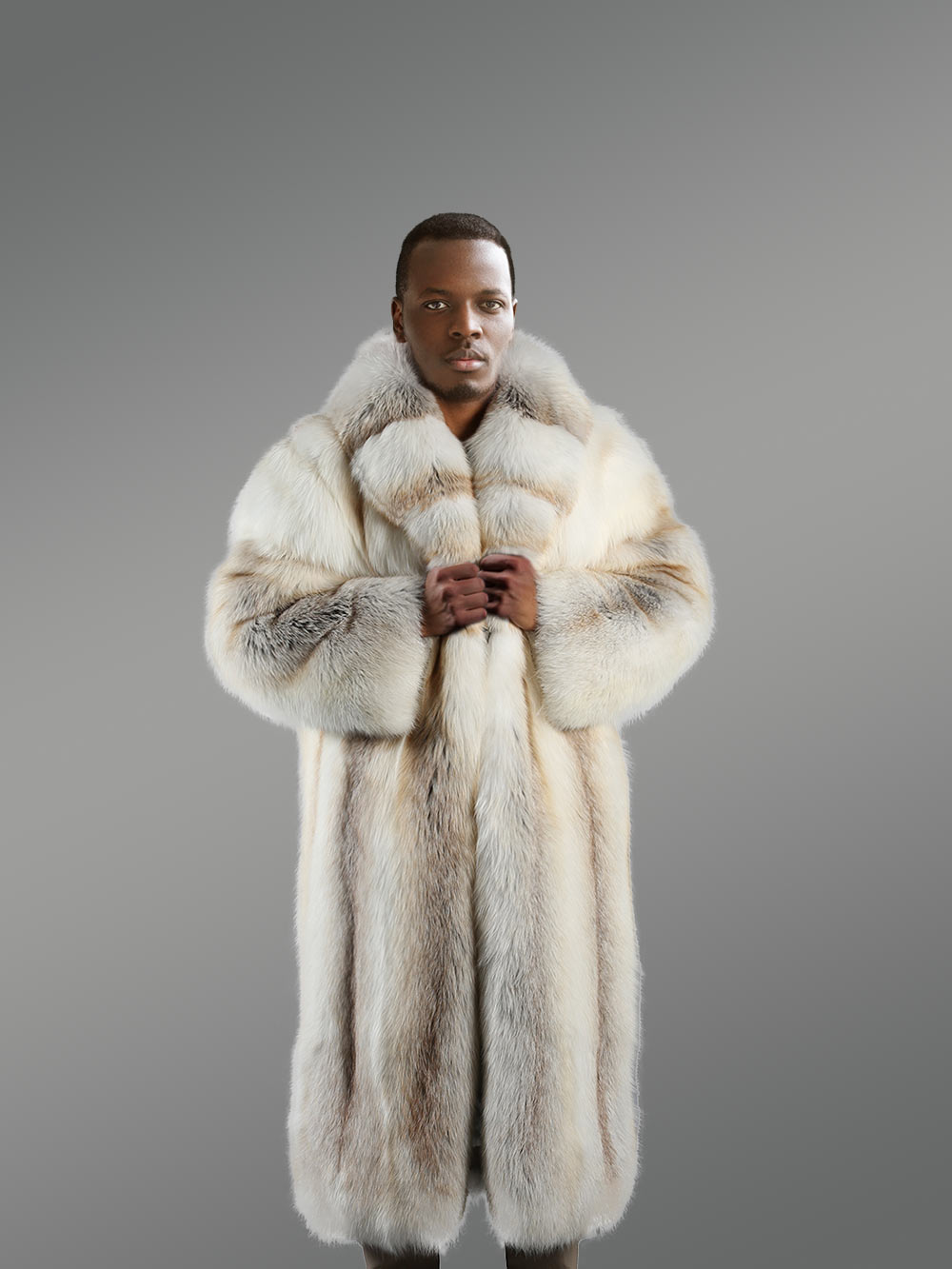 Golden Isle Trench Coat- A Swanky Natural Fox Fur Outerwear