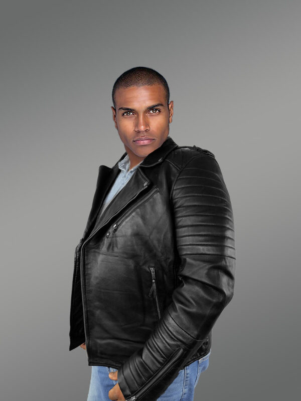 Mens Everyday Wear Leather Biker Jacket with Comfy Warmth and Swag - Image 2