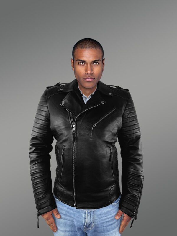 Mens Everyday Wear Leather Biker Jacket with Comfy Warmth and Swag - Image 3