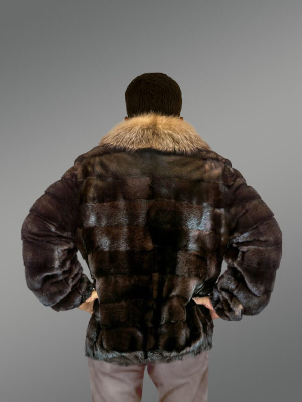 Mens Mink Jacket with Raccoon Fur – High-Fashion Looks with Ultimate Comfort - Image 2