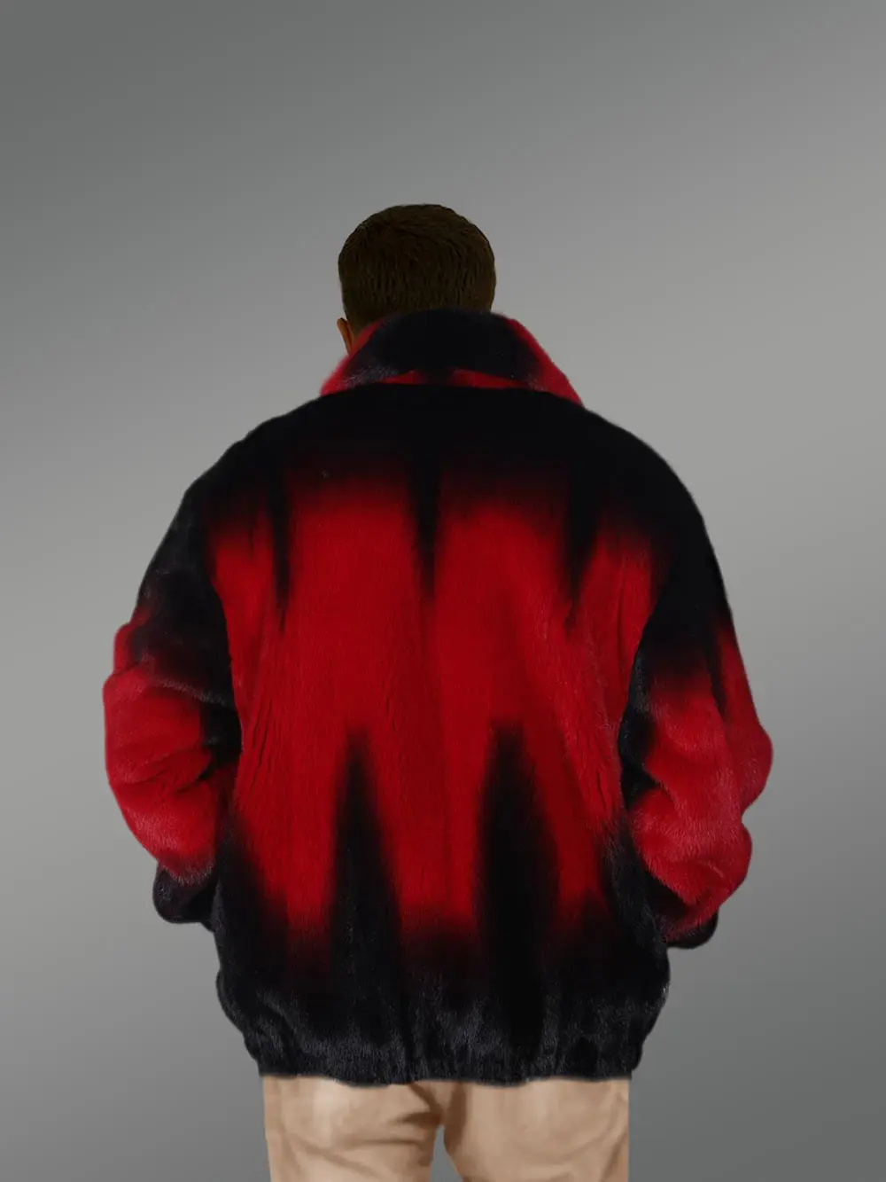 Mink Full Skin Bomber Jacket – Looks Spectacular in Bright Red and Classic Black - Image 2