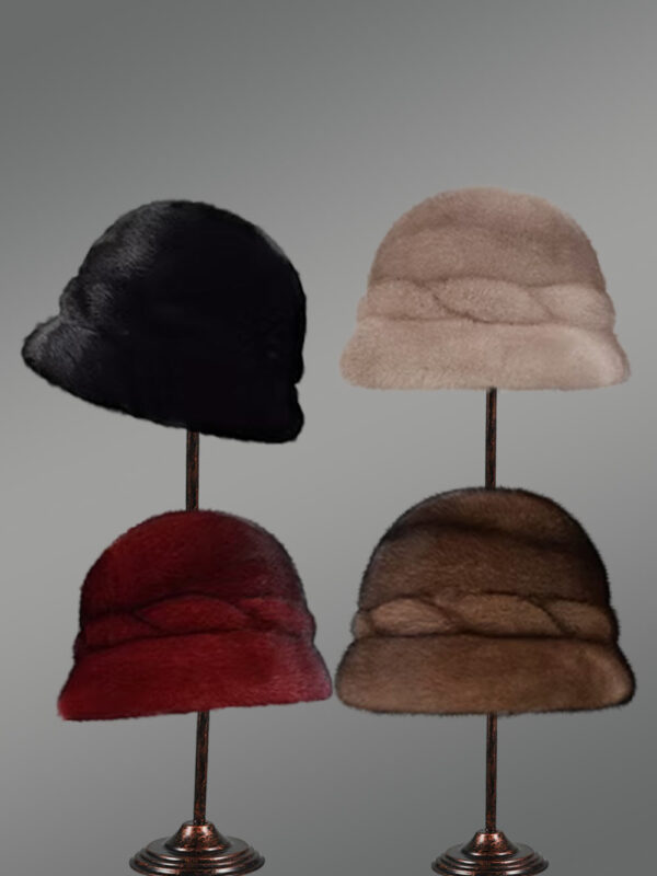 Womens Mink Bucket Style Hat–Classy Looks & Warmth of Natural Fur