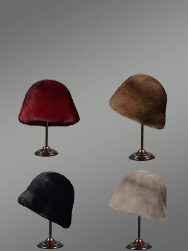 Womens Mink Classic Hat Accessorizing Stylish Wintry Outfits