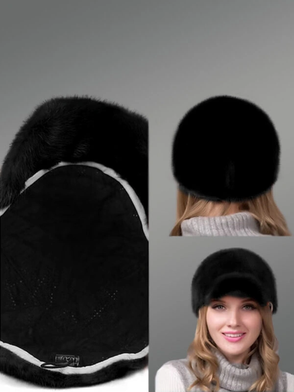 Rust Orange Mink Riding Hat – Women’s Luxuriant Winter Headwear - Image 2