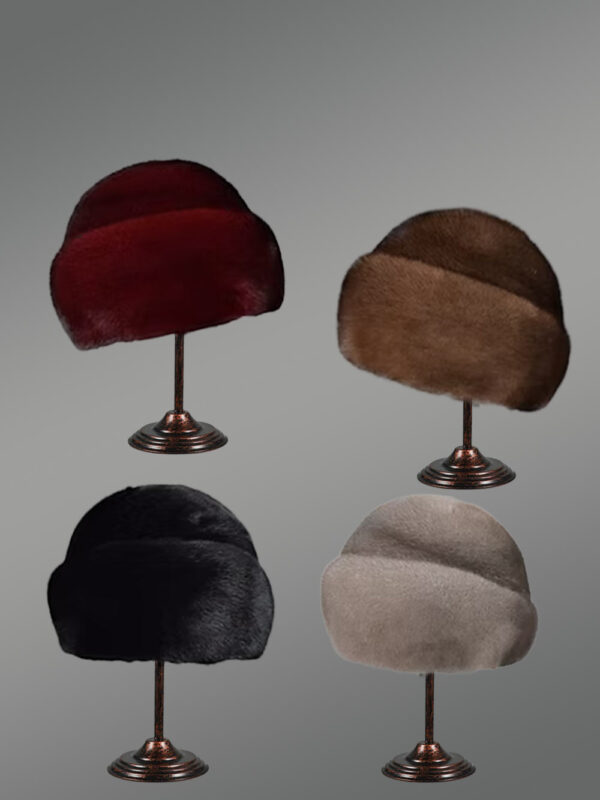 Womens Full Skin Mink Beret Hat for Classy Winter Fashion