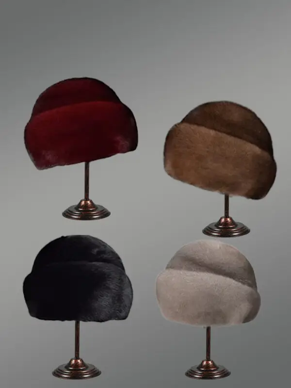 Womens Full Skin Mink Beret Hat for Classy Winter Fashion