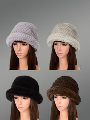 Womens Knit Mink Roller Hat–Comforting Touch with Regal Looks