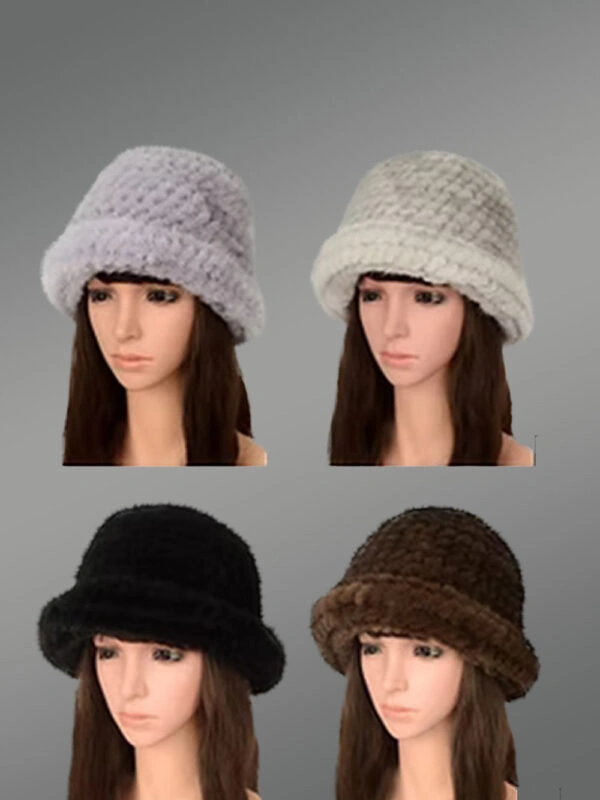 Womens Knit Mink Roller Hat–Comforting Touch with Regal Looks