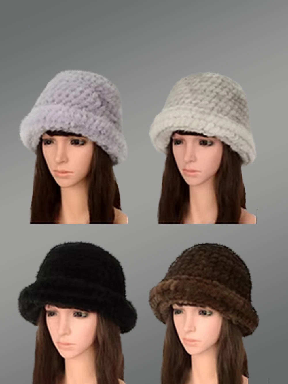 Womens Knit Mink Roller Hat–Comforting Touch with Regal Looks