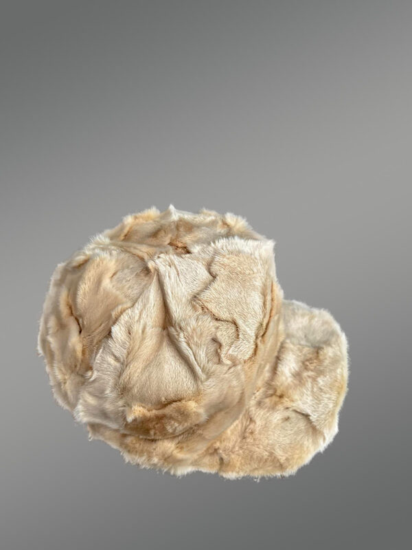 Men’s Beige Diamond Mink Hat