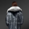 Women’s Fullskin Mink Coat with Fox Collar (1)