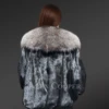 Women’s Fullskin Mink Coat with Fox Collar (2)