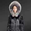 Women’s Fullskin Mink Coat with Fox Collar (5)