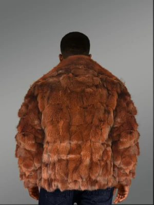 Mens Coffee Brown Fox Fur (1)