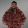 Mens Coffee Brown Fox Fur (3)