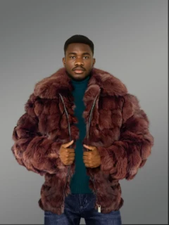 Mens Coffee Brown Fox Fur (5)