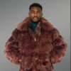 Mens Coffee Brown Fox Fur (6)
