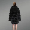 long coat in fox fur for women