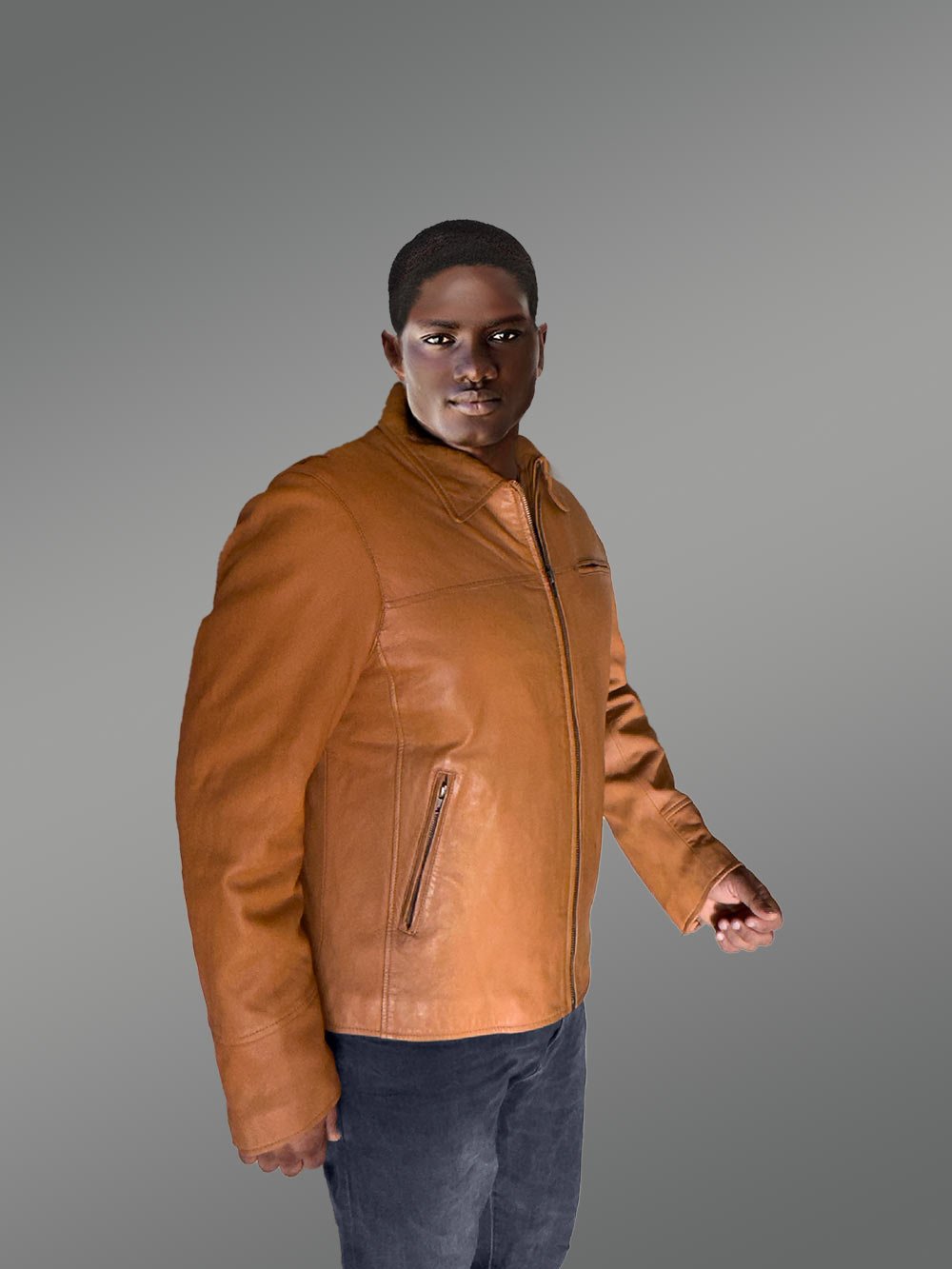 Leather Dean Jacket in a Classy Dapper Style - Image 4