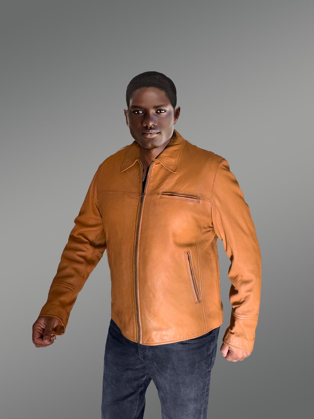 Leather Dean Jacket in a Classy Dapper Style - Image 3