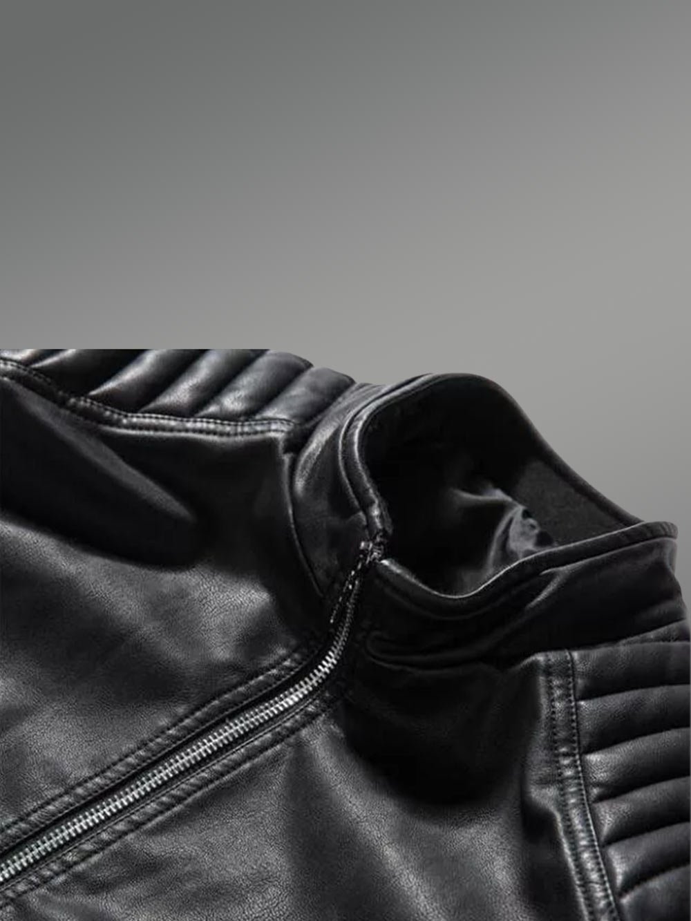 Mens Black Moto Leather Jacket – Perfect Fusion of Sophistication & Comfort - Image 4