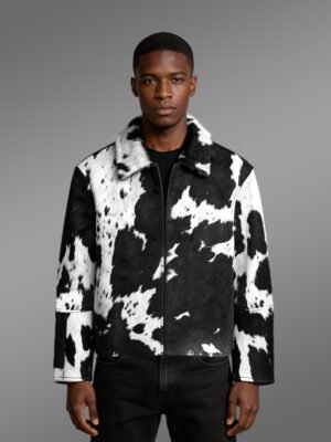 Natural Pony Jacket in Black & White