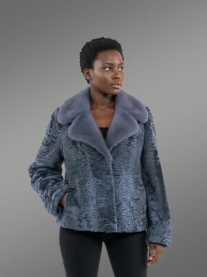 Women’s Lapel Collar Blazer in Persian Lamb