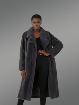 Women’s Full Length Bkue Iris Mink Coat